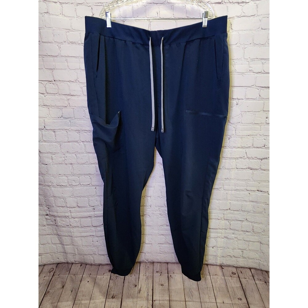 Fabletics On-Call Jogger Scrub Pants Womens 3XL Tall Navy Blue 30in Inseam